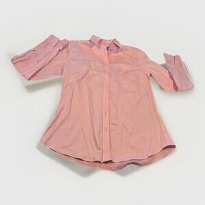 Banana Republic Non-Iron Fitted Riley shirt in pink cotton Size 12